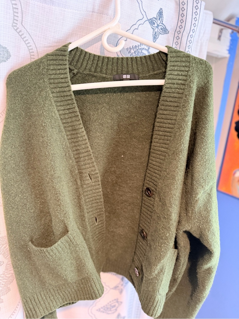Uniqlo Olive Green Button-Front Women's Cardigan